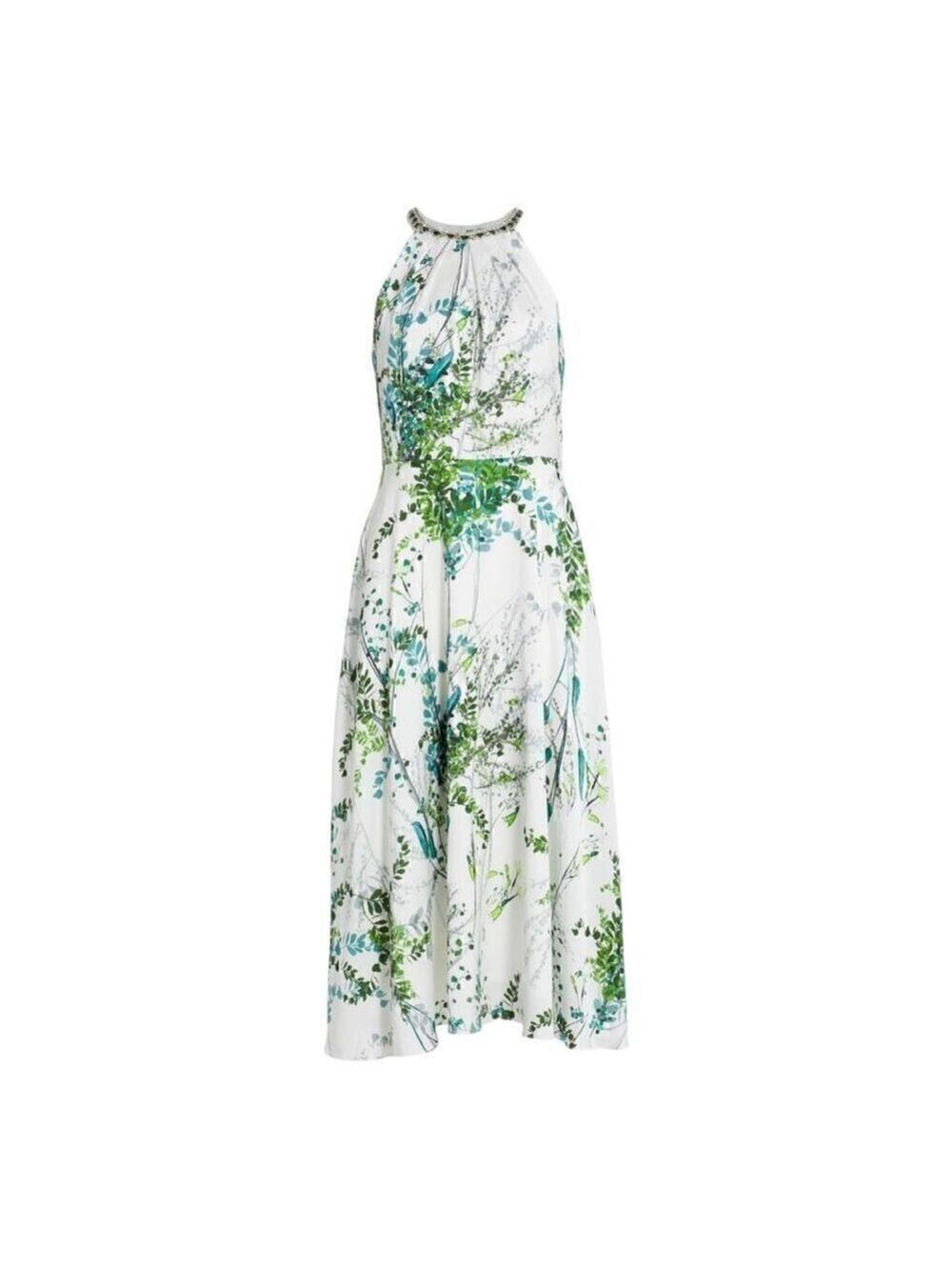 TERI JON by Rickie Freeman Embellished Halter Midi Dress Size 4 NWT - Picture 6 of 10